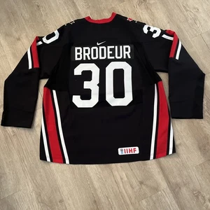 Nike Canada IIHF Jersey - Brodeur #3 - Mens XL - Black - Maple Leaf - Picture 1 of 13