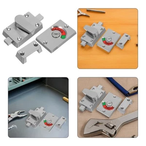 Public Toilet Door Lock Indicator Privacy Bathroom Latch Partition Hardware - Picture 1 of 20