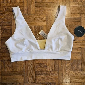 Lulus Daniella Bikini Top Donna Taglia S Bianco Nuovo Con Etichette! - Foto 1 di 7