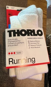 Thorlos XJ cushion running socks small padded athletic performance crew socks pa - Picture 1 of 3