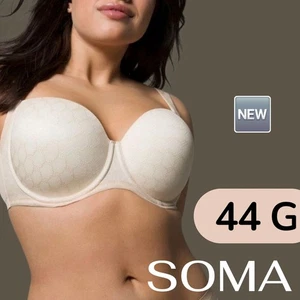 ๐๏ธ New Soma Stunning Support Geo Lace Full Coverage Bra in sand - 44 G - Picture 1 of 19