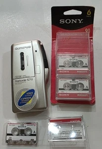 VTG Olympus PearlCorder S711 Micro Cassette Recorder Voice Activated & 1 Tape 3F - Picture 1 of 9
