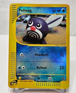 Poliwag 125/165 Holograma Inverso Common Expedition Pokemon 7574 - Imagen 1 de 13
