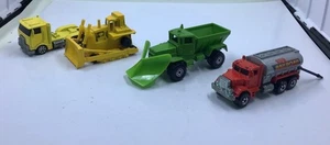 Hot Wheels Railroad Tanker Truck ,1982 Snow Plow, 1982 Semi TractorCab & 1970 Ye - Picture 1 of 11