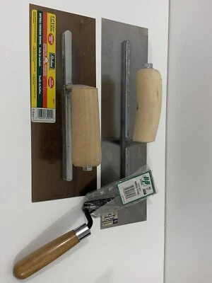LOTE DE 3 - Surtido Herramientas para paneles de yeso/cemento Cuchillo para cinta de acero inoxidable, paleta Foto 1 de 4