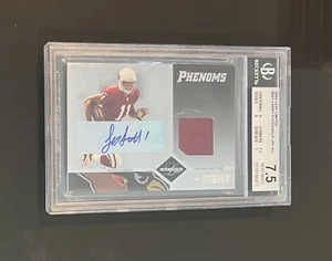 2004 Leaf Limited Larry Fitzgerald #201 RC SP/150 Rookie Patch Auto BGS 7,5/10 - Bild 1 von 2