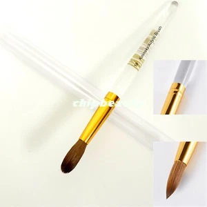 #Top Kolinsky Cepillos de Uñas de Acrílico 100% Cepillo de Arte en Uñas Kolinsky Manija Transparente #18 - Imagen 1 de 1