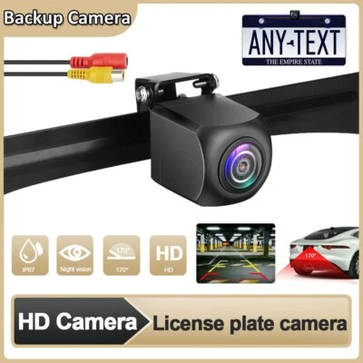 170 ° car rear view backup camera night vision reverse license plate waterproof - Image 1 of 4