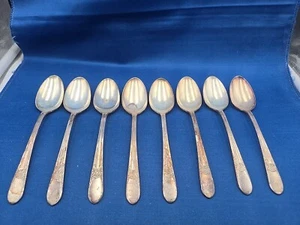Menge 8 Wm. Rogers/International LOVED versilberte Teelöffel 6 1/8" - Bild 1 von 7
