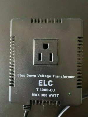 ELC 300Watt Travel Voltage Step Down Converter - EU Cord T-300 - Image 1 of 4