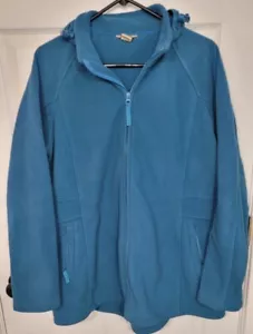 Duluth Trading Co Jacke Herren XL blaugrün Vlies durchgehender Reißverschluss Kapuze Oberbekleidung Taschen - Bild 1 von 5