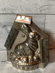 Vintage Metal Chocolate Bunny Mold 3-D Candy Sculpture Easter Collectible #234 - Picture 1 of 8