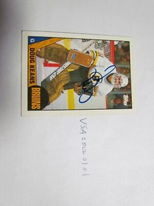 1987 1988 Topps Doug Keans Signed Hockey Card 