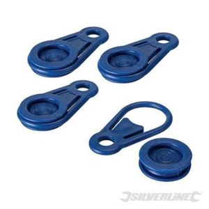 Clip mollette per telone incerato Silverline 4 pezzi riutilizzabile alta resiste - Foto 1 di 1
