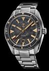 New Zelos HORIZONS 43mm SS Steel FORGED CARBON Diver Watch - DEALER & WARRANTY