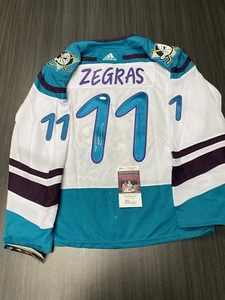 Trevor Zegras Signed Anaheim Ducks Jersey JSA COA - Picture 1 of 2