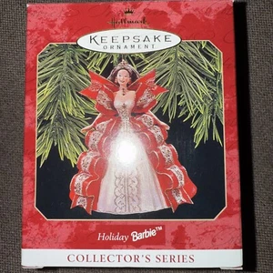 Hallmark Keepsake Ornament Black Hair Barbie Collectors Series Christmas 1997 - Picture 1 of 4