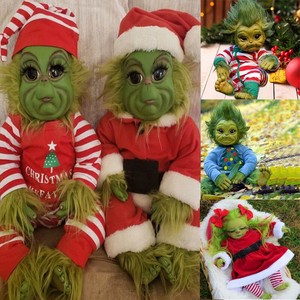 Christmas Grinch Baby Stuffed Plush Toys Grinch Doll Xmas Kids Gifts Decoration