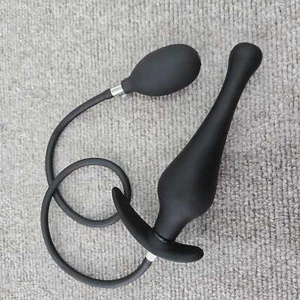 Aufblasbar Analplug Prostata-Massagegerät mit Metallperle Dilator Expander Dildo - Bild 1 von 24