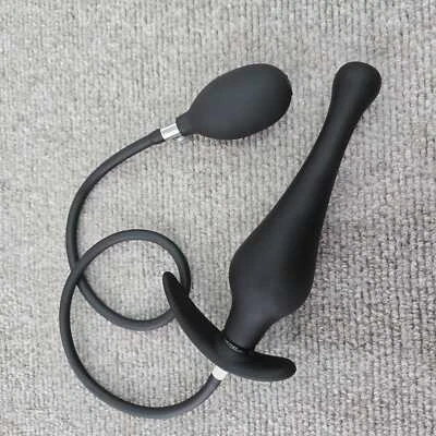 Aufblasbar Analplug Prostata-Massagegerät mit Metallperle Dilator Expander Dildo - Bild 1 von 4