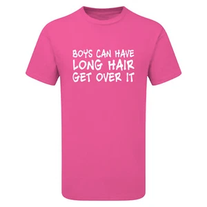 Kinder Jungen Can Have Long Hair Tshirt Support Campaign Kids Girls - Bild 1 von 13