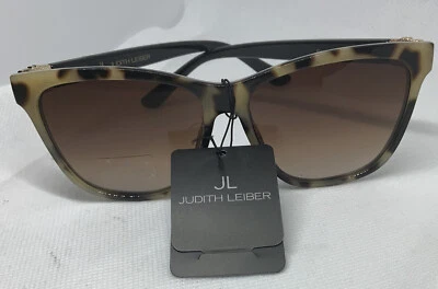 JL Judith Leiber Women’s Beige Tortoise Black Gradient Sunglasses Style Peace - Image 1 of 4
