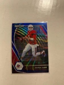 2021 Panini Prizm Draft Picks DEREK CARR Blue Wave Prizm Card /249 - Bild 1 von 1