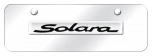 Toyota Solara 3D Nameplate Logo Stainless Steel License Plate Official Licensed - Imagen 1 de 8