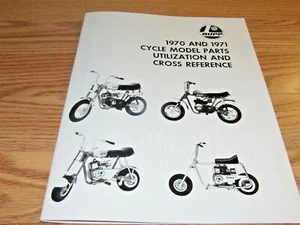 VINTAGE RUPP 1970-71CYCLE PARTS UTILIZATION CROSS REFERENCE   (REPRODUCTION ) - Picture 1 of 4