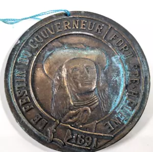 LE FESTIN DU GOUVERNEUR FORT STE-HELENE 1691 MONTREAL CANADA Souvenir Token - Picture 1 of 5