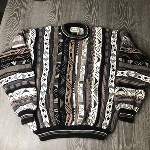 VTG 80S COTTON TRADERS 3D CHUNKY KNIT SWEATER L COOGI SUPREME PALACE ATMOS - Picture 1 of 5