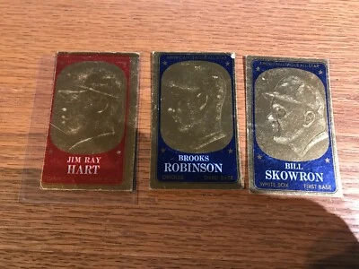 Lote de 3 cartas de béisbol All Star 1965 Topps Hydrophonic Foil Foto 1 de 2