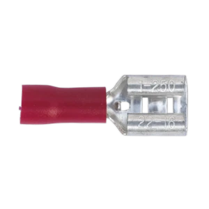 Sealey Push-On Terminal 6.3mm Female Red Pack of 100 - RT21 - Picture 1 of 1