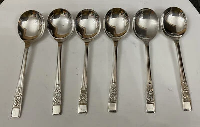 6 cucharas sopera cubiertos vintage Sheffield plato de plata 17,5 cm PRIMAVERA EPNS Foto 1 de 4