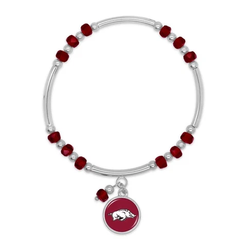 Arkansas Razorbacks Ivy Stretch Bracelet Silver Jewelry Gift UA Cover