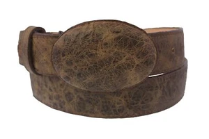 Western Cowboy Gürtel braun Distress Leder Freizeit abnehmbare Schnalle Cinto Rancho - Bild 1 von 5