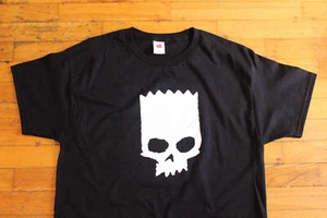 BART SIMPSON x ZERO Mashup Skull Skateboard Custom Thrasher Skate T-Shirt - Bild 1 von 6