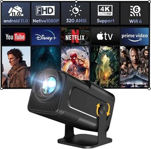 Mini LED Projector 5G WIFI Native 1080P 4K Supported Bluetooth 5.2 Home Theater - Picture 1 of 21