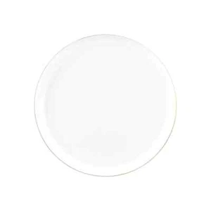 8.6" inch Round White Disposable Plastic Lunch Plate with Gold Rim Design 30pcs - Picture 1 of 3