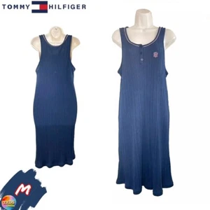 NWOT Tommy Hilfiger Women's M sleeveless Tank Sleep Dress Blue - Picture 1 of 8