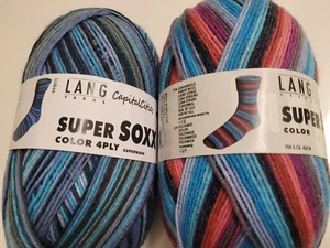 LANG SUPER SOXX COLOR Fingering weight sock yarn - Picture 1 of 26