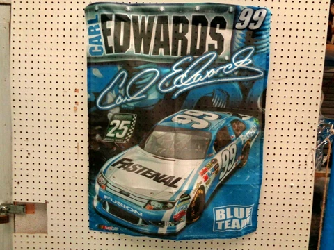 Vintage Carl Edwards NASCAR  Vertical Hanging Banner Flag 27"x37" Cover