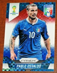2014 Prizm World Cup Pablo Osvaldo Red White Blue Plaid RWB Prizms Italy - Picture 1 of 2