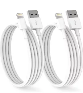 X2 New iPhone Charger Cable, REPLACEMENT USB Lead 12 11 5 6 7 8 X XS XR - Picture 1 of 4