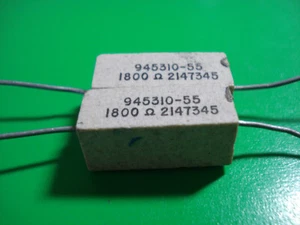 Resistencia 5 vatios [2] Resistencia de potencia de cemento 1,8 k ohm herida de cable NOS - Imagen 1 de 1
