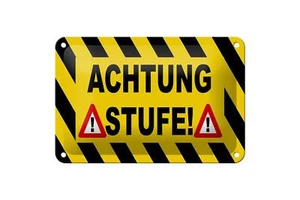 Cartel de chapa nota 18x12 cm nivel de atención signo de exclamación cartel decorativo - Imagen 1 de 5