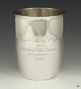 Antique 1818 American New York Coin Silver Beaker Cup - Picture 1 of 6