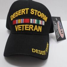 Desert Storm Veteran Black U.S. Warriors Ball Cap Black ball cap embroidered