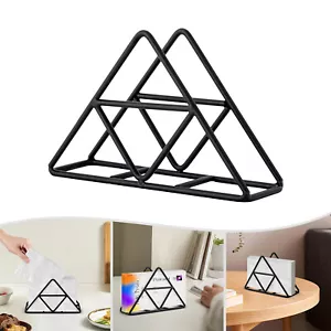 Napkin Holder Triangular Napkin Holder for Table Kitchen Home Paper Holder Metal - Picture 1 of 16