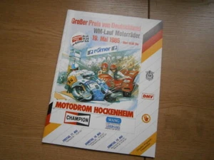 Rennprogramm Hockenheim 1985, WM Lauf Motorräder, GP Deutschland, unbeschrieben - Bild 1 von 1